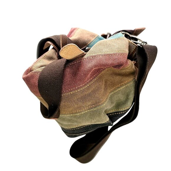 Manjianghong Multi Canvas Leather Crossbody Shoulder Handbag Large Capacity Tote - Picture 15 of 15